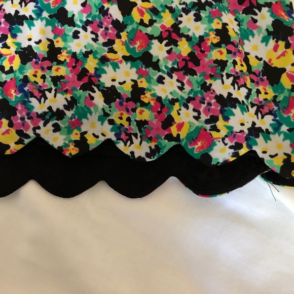 floral print scalloped hem tank - Picture 5 of 7